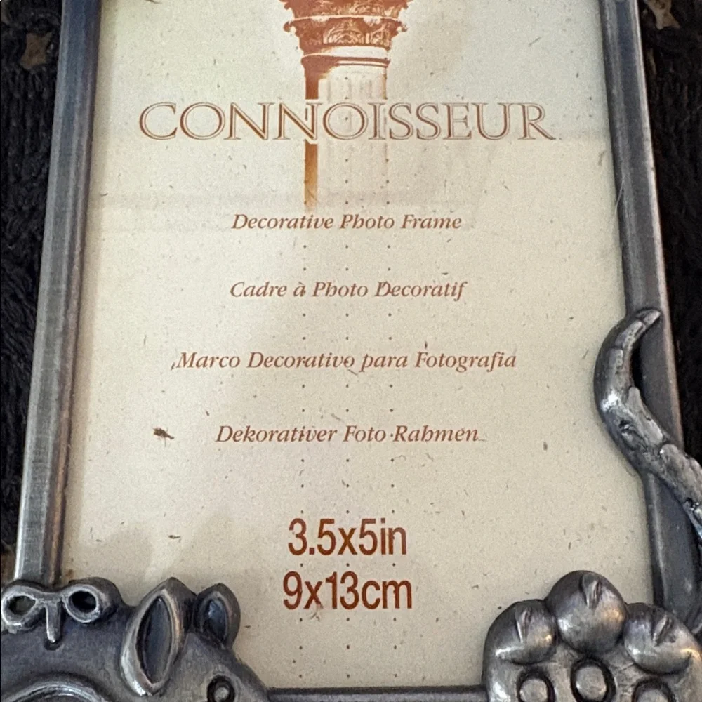 🆕Vintage Fetco And Connoisseur Pewter Cat Picture Frames